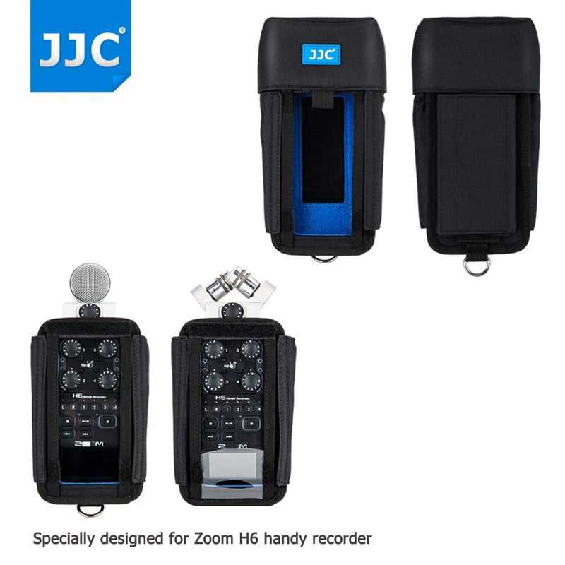 JJC H6 Protective Carrying Storage Pouch Case Bag for Zoom H6 & H6 All Black 2020 Version Handy Portable Recorder Replaces Zoom PCH-6 Case, with Clear Visible Front Face Cover Protector - Image 2