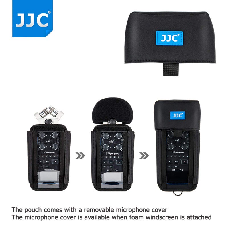 JJC H6 Protective Carrying Storage Pouch Case Bag for Zoom H6 & H6 All Black 2020 Version Handy Portable Recorder Replaces Zoom PCH-6 Case, with Clear Visible Front Face Cover Protector - Image 5