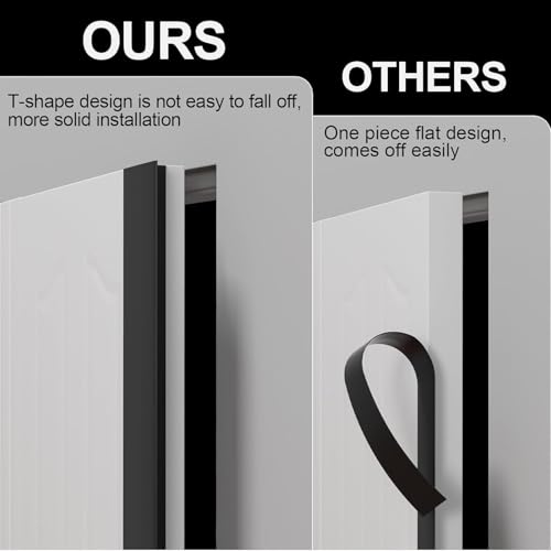 TEKCOOL T-Shaped Door Draft Stopper, Silicon Bottom Sealing Strip | Self Adhesive Gap Filler Rubber | Protector from Cockroach, Bugs, Air & Dust - Image 3