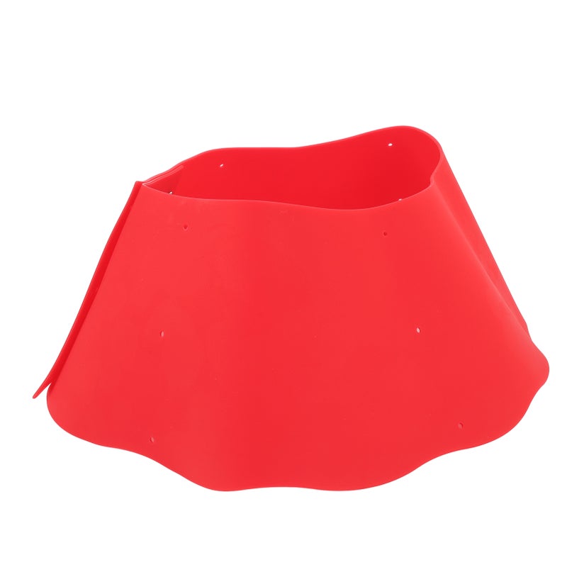 Silicone Splatter Guard Red Flexible Silicone Material - DIY Adjustable Oil Splash Guard for Home Kitchen Cooking Fits 20 to 34cm Frying Pans - Image 3