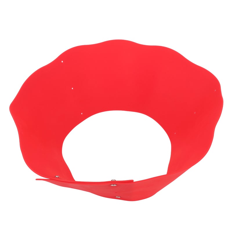 Silicone Splatter Guard Red Flexible Silicone Material - DIY Adjustable Oil Splash Guard for Home Kitchen Cooking Fits 20 to 34cm Frying Pans - Image 4