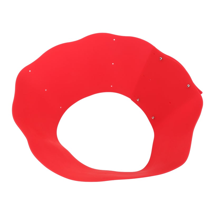 Silicone Splatter Guard Red Flexible Silicone Material - DIY Adjustable Oil Splash Guard for Home Kitchen Cooking Fits 20 to 34cm Frying Pans - Image 1