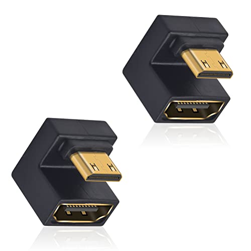 Duttek 180 Degree Mini HDMI to HDMI Adapter (Up Angle) 8K@60Hz, 4K @60Hz, 48Gbps, U-Shaped Extension Adapter Converter for Portable Display Monitor Accessories 2 Pack - Image 1