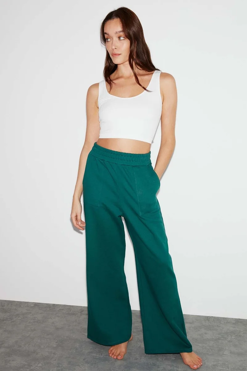 جريميلانج Emerald Relaxed Petrol Green Sweatpants