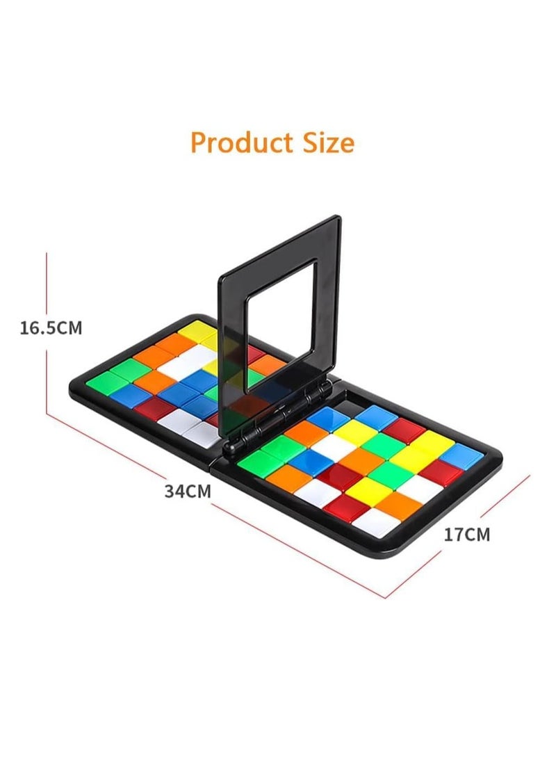Race Game Magic Block Game Board Games for 2 Players Genius Square Game Sequence Puzzle Brain teasers Board Games for Boys and Girls Rubiks Race Game