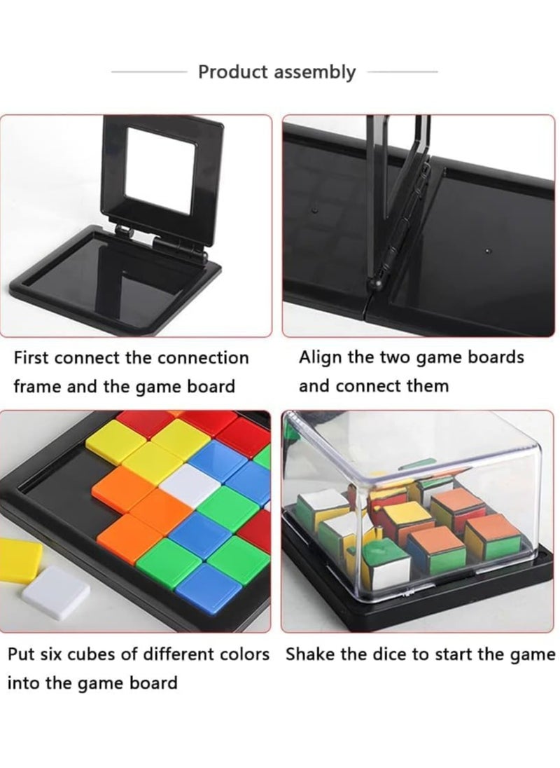Race Game Magic Block Game Board Games for 2 Players Genius Square Game Sequence Puzzle Brain teasers Board Games for Boys and Girls Rubiks Race Game