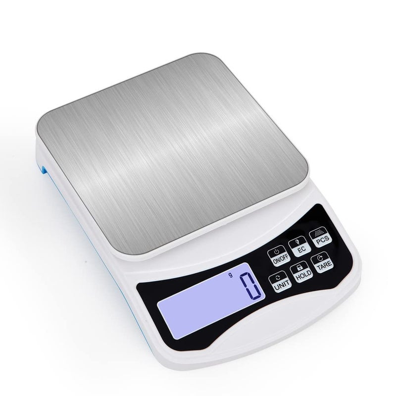 Digital Postal Scale, Piece Counting, Stainless Steel Pan, Backlit LCD, Multiple Weight Units, TARE Function,Hold Function,Power Saving Mode,Capacity: Max 10 kg (22 lb), Min 5 g (0.2 oz) - Image 2