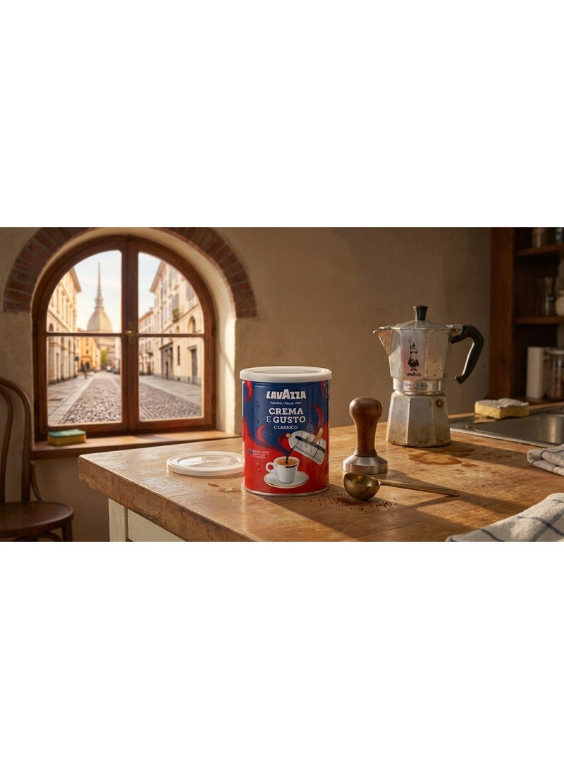 Lavazza Crema E Gusto Ground Coffee Tin 250g Dark Roast - Image 4