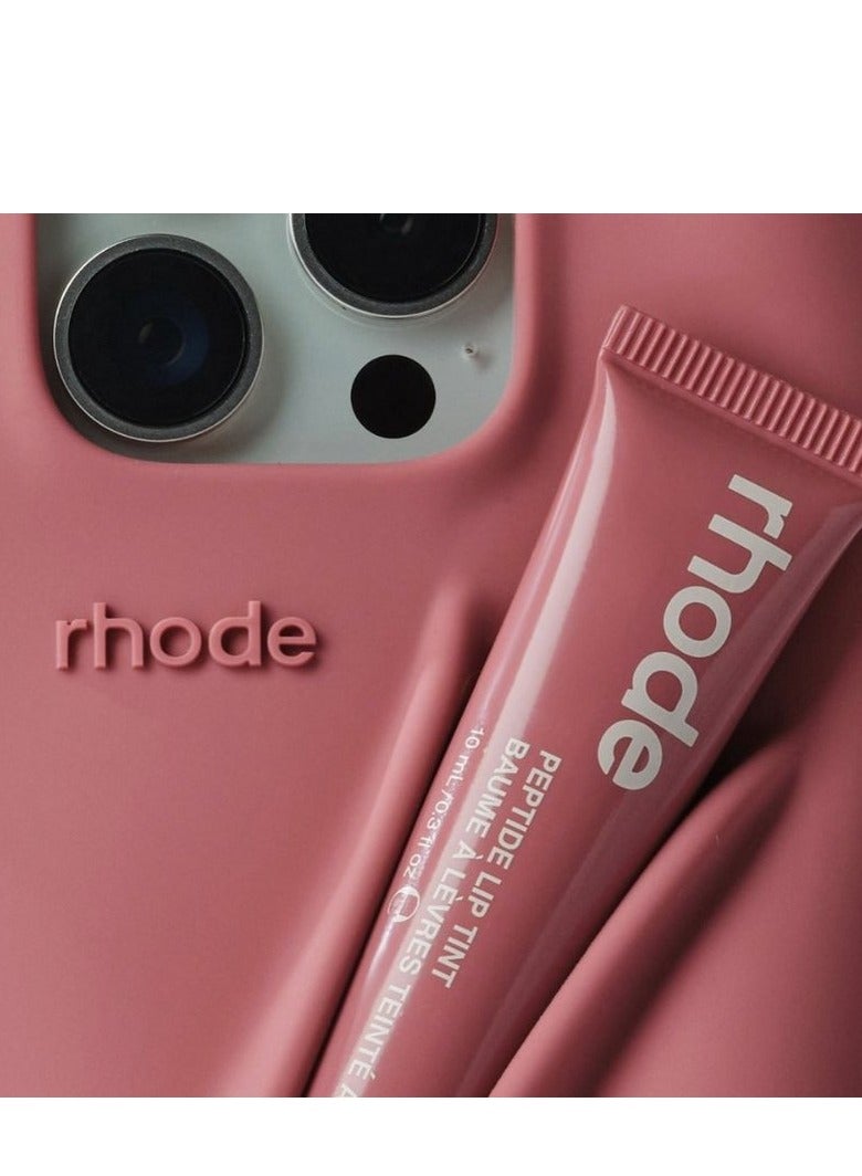 Rhode iPhone 15 Silicone Lip Holder for Cell Phone, Lip Gloss Adhesive Sleeve for Phone, Lip Holder Stick-on Phone Case, Back Stick On Holder for Rhode iPhone 15 Phones Case（Salty Tan） - Image 3
