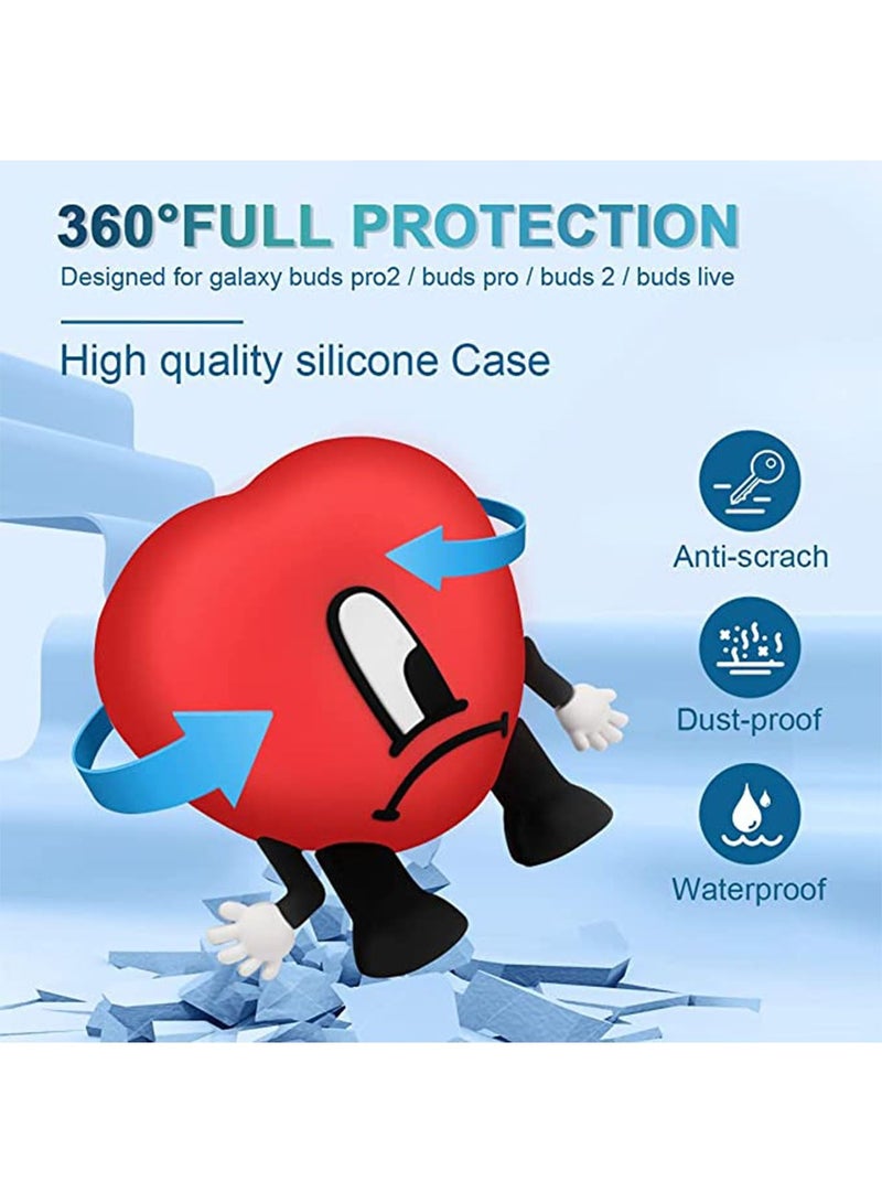 Samsung Galaxy Buds 2 Case (2021) / Galaxy Buds Pro Case (2021) / Galaxy Buds Live/Buds 2 Pro Cartoon Silicone Full Protective Cute Covers for Girls Women Bluetooth Earbuds Headset  - Image 2