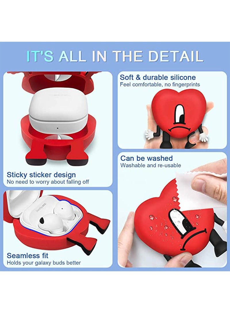 Samsung Galaxy Buds 2 Case (2021) / Galaxy Buds Pro Case (2021) / Galaxy Buds Live/Buds 2 Pro Cartoon Silicone Full Protective Cute Covers for Girls Women Bluetooth Earbuds Headset  - Image 4