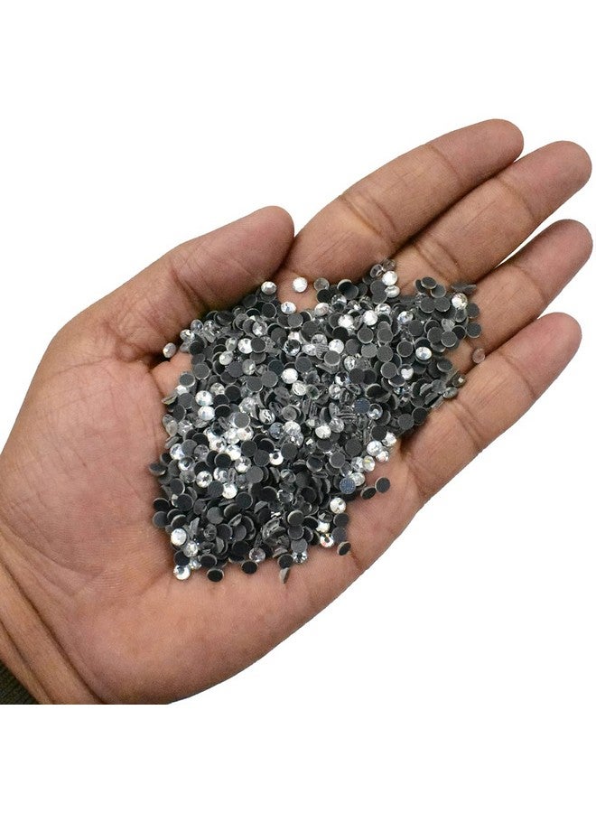 إمبرويدوري ماتيريال أحجار الراين المستديرة للإصلاح العاجل والزجاج والكريستال بلون فضي كريستالي 1440 قطعة Ss16 (4 مم) - Image 1