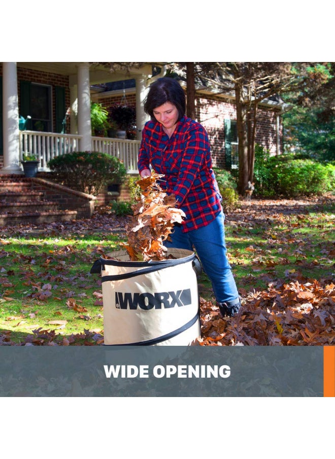 WORX WA0030 Landscaping 26-Gallon Collapsible Yard Waste Bag/Leaf Bin