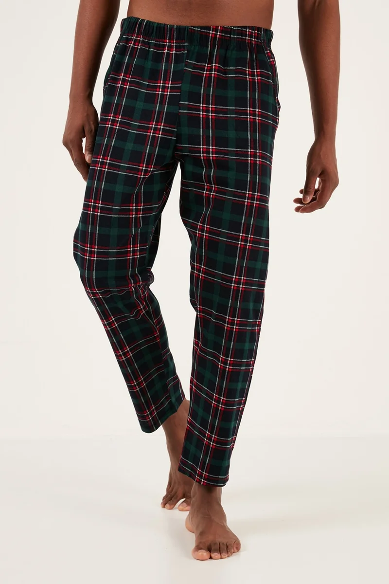 بوراتي Plaid Cotton Regular Fit Short Sleeve Pajama Set Men's Pajama Set 6572002