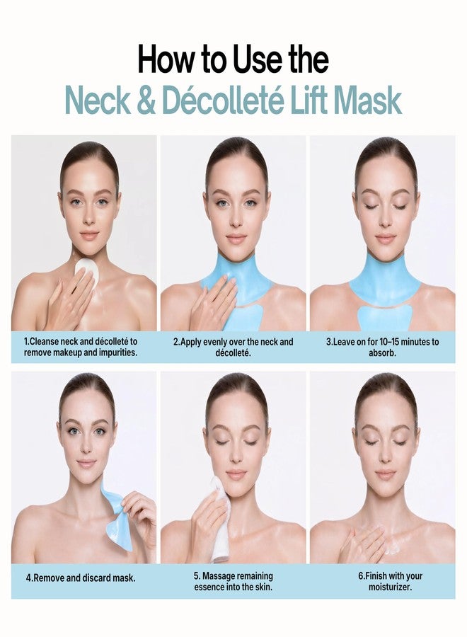 Martinni Neck & Décolleté Firming & Smoothing Mask 1-Pack - Hydrating Lift for Neck Lines, Crepey Skin & Chest Area - Collagen & Hyaluronic Acid. - Image 4