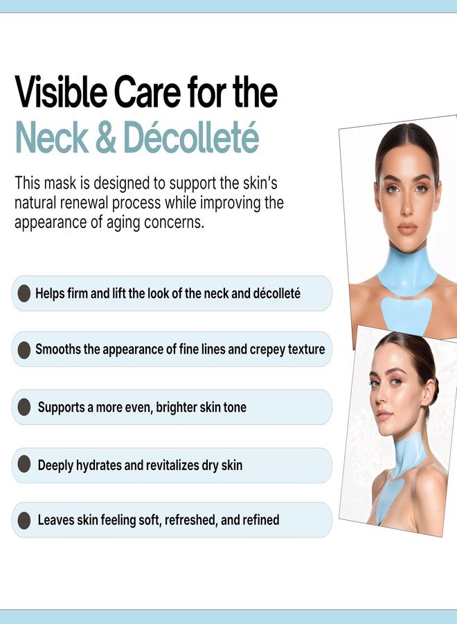 Martinni Neck & Décolleté Firming & Smoothing Mask 1-Pack - Hydrating Lift for Neck Lines, Crepey Skin & Chest Area - Collagen & Hyaluronic Acid. - Image 3