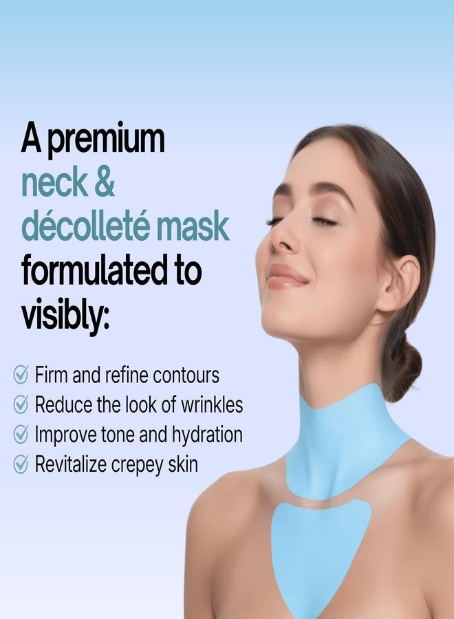 Martinni Neck & Décolleté Firming & Smoothing Mask 1-Pack - Hydrating Lift for Neck Lines, Crepey Skin & Chest Area - Collagen & Hyaluronic Acid. - Image 2
