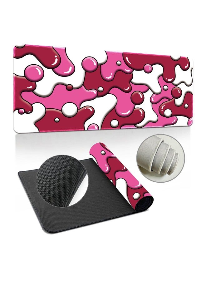 Contrast Color Black And White Black And Red Fluid Mouse Pad Prevention Mouse Hand Table Pad Precision Lock Keyboard Pad-Color:400*900*4mm-Pattern:Style Sixteen  - Image 1