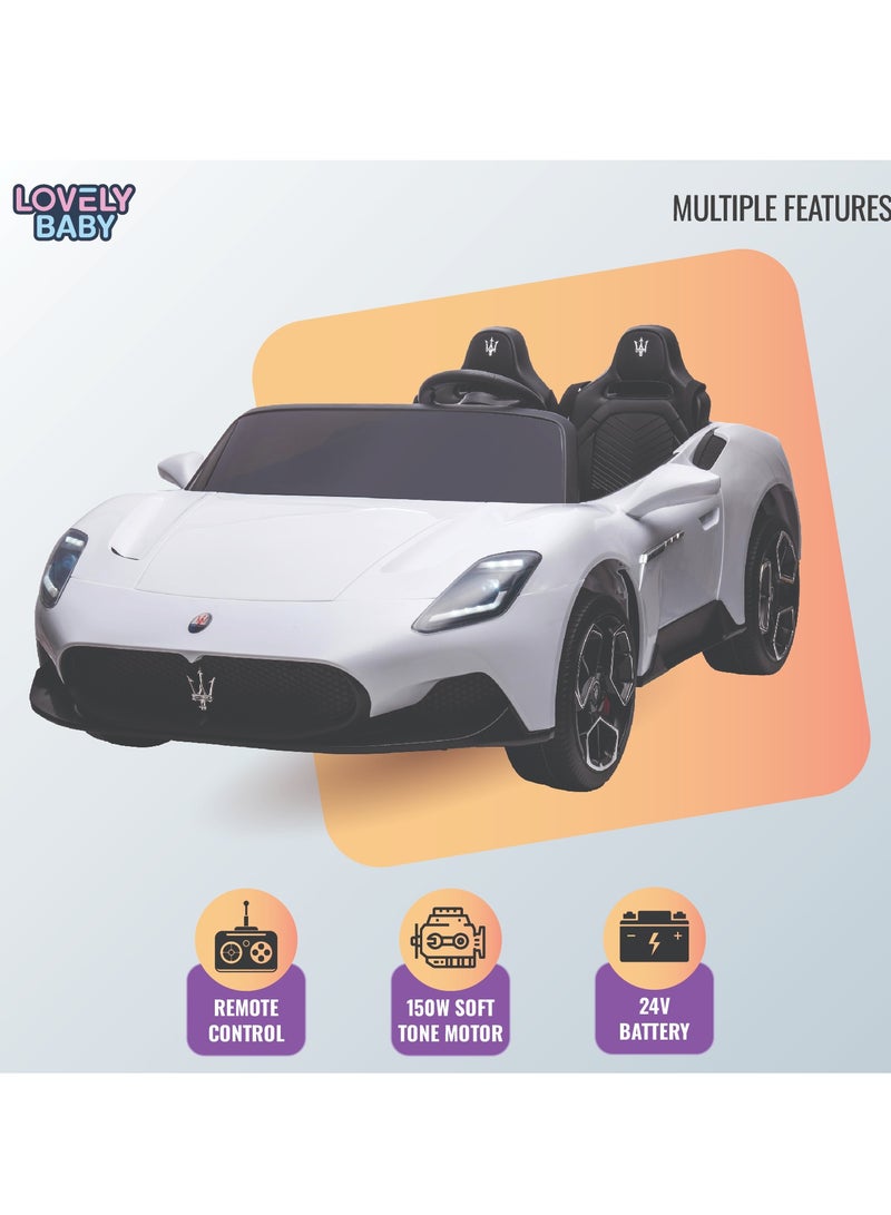 Lovely Baby Lovely Baby Power Riding Car for Kids LB 1699EL Battery-Operated Car with Remote Control, Music, LED Lights and More special features - Red  - Image 3