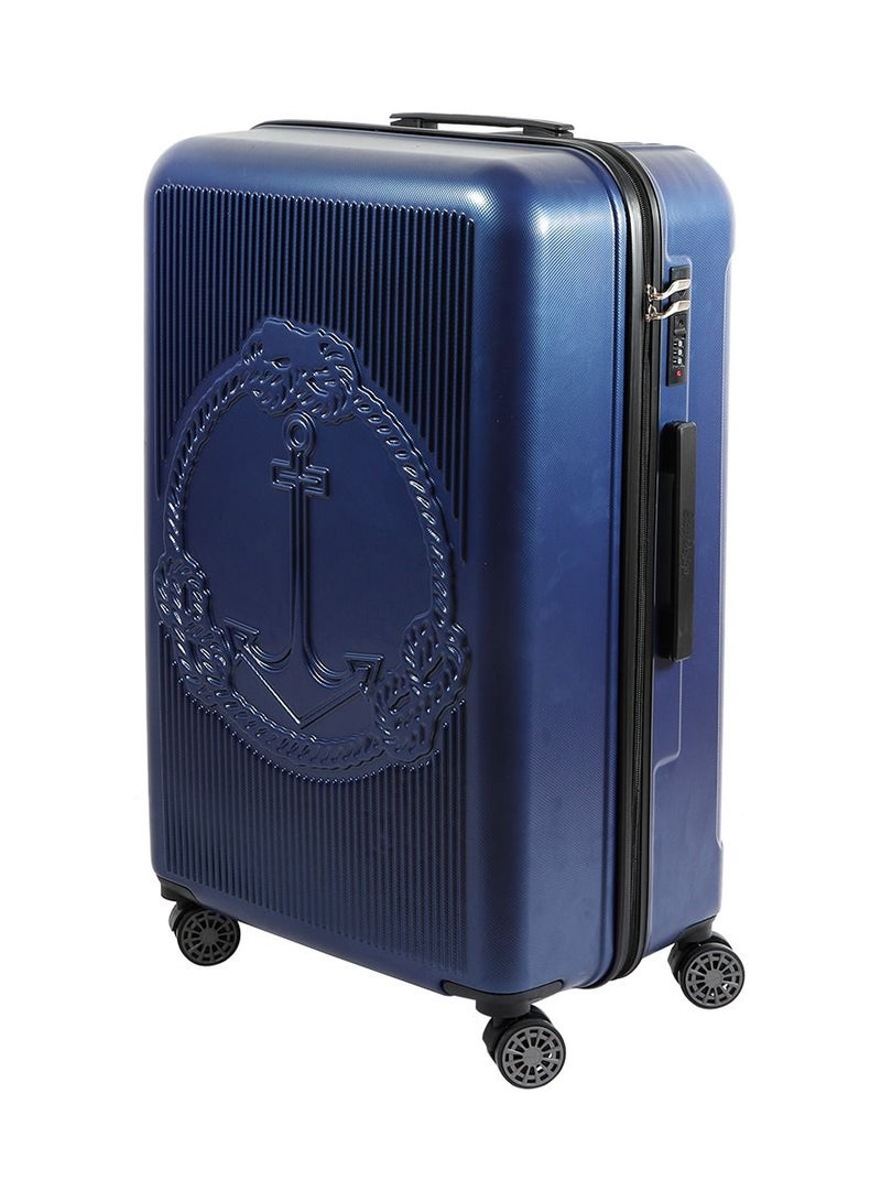 بيج ديزاين تصميم محيط خفيف الوزن للحمل مع عجلة دوارة ونظام قفل أزرق كحلي مقاس 24 بوصة - Image 2