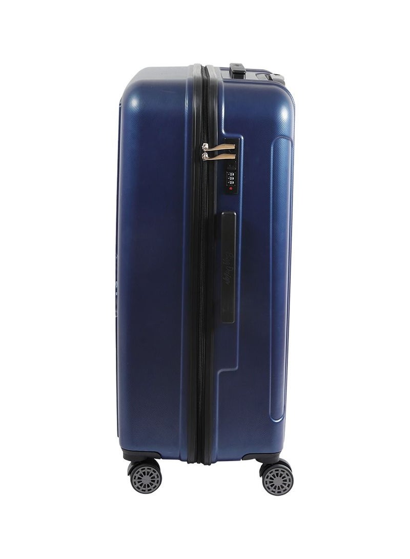 بيج ديزاين تصميم محيط خفيف الوزن للحمل مع عجلة دوارة ونظام قفل أزرق كحلي مقاس 24 بوصة - Image 3