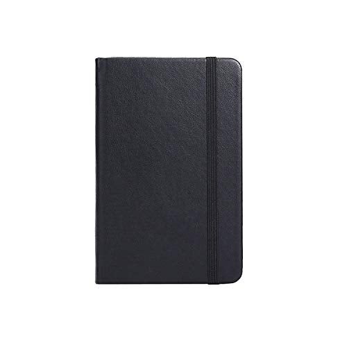 ZZTX Small Pocket Notebook 3.5" x 5.5" Hardcover Lined Paper Mini Notepad with Black Leather Sketchbook Composition Notebook 1 Pack - Image 1