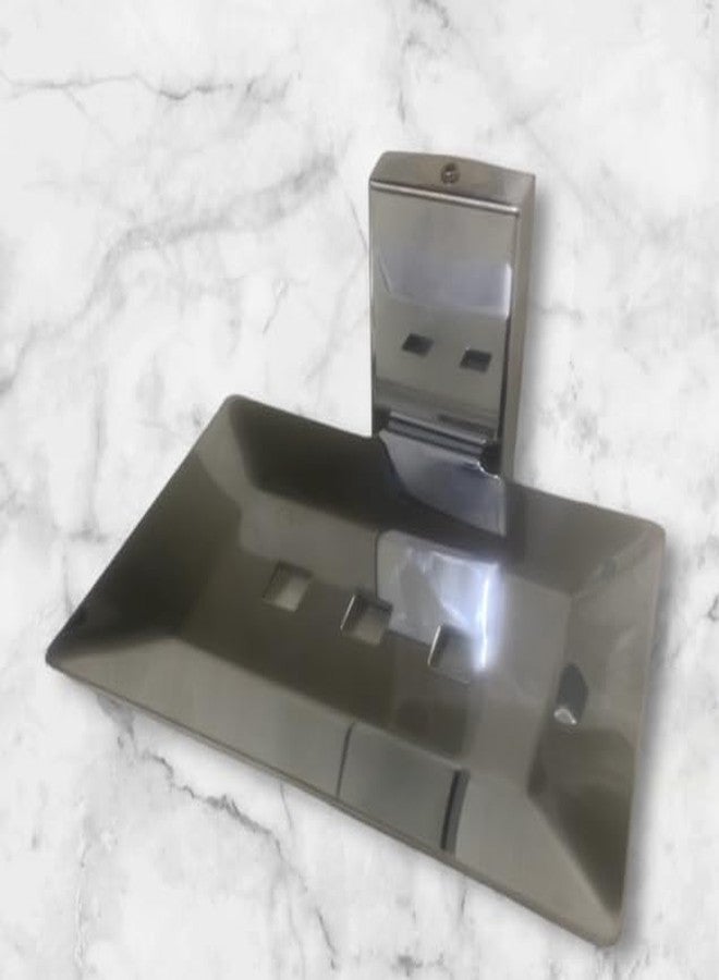 Sanmay Stainless Steel 18G Rectangular Bathroom Wall Mounted 3 dot Soap Dish (Set of 2) - Image 5