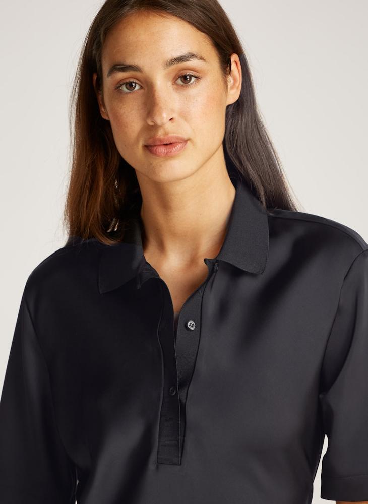 CALVIN KLEIN Button Detail Knitted Polo T-Shirt  - Image 3