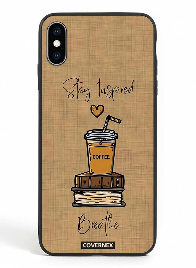 Covernex Apple iPhone X Protective Case Cover Printed Featuring Breath And Stay Inspired - Image 2