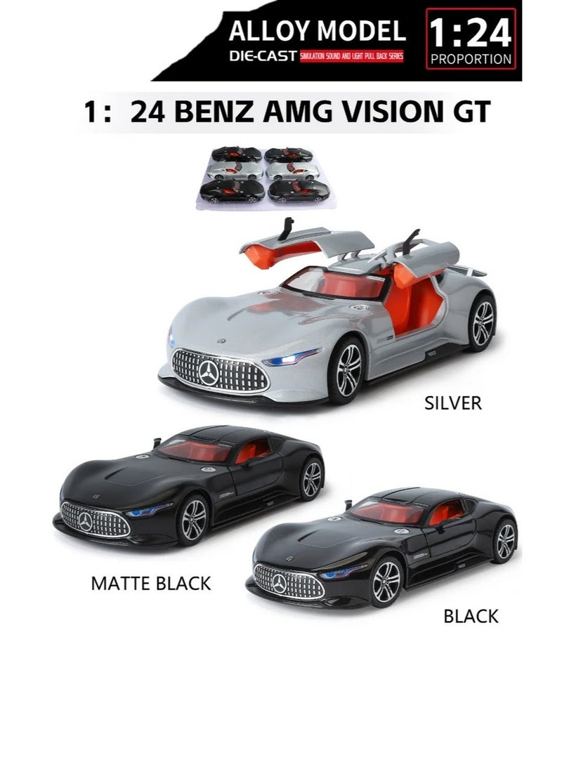 سيارة مرسيدس AMG Vision GT الخارقة بمقياس 1:24 (طراز مصبوب يعمل بآلية السحب للخلف) - B2435 - Image 4
