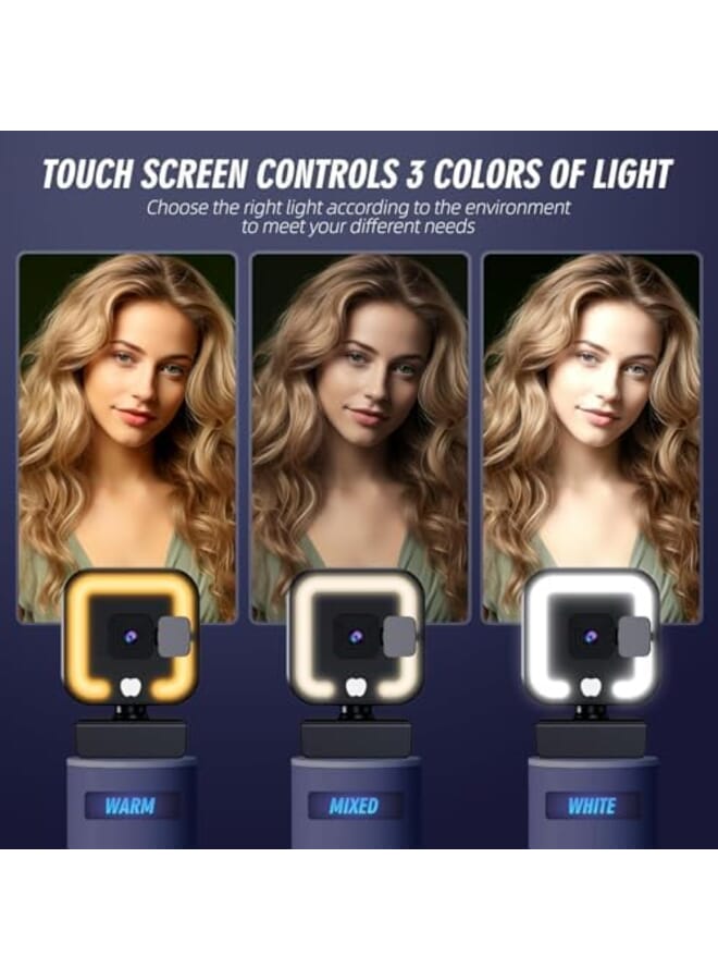 KASTWAVE 2K Webcam Web Camera With Microphone And Fill Light Hd Autofocus Computer Camera With Privacy Cover And Tripod Stand Streaming Webcam Usb Plug And Play Computer Camera For Pc Laptop Desktop Video - Image 3