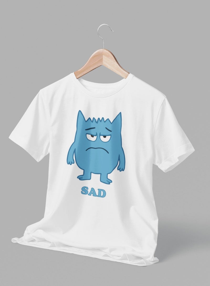 ZOOM Sad Monster Feelings What U Feel Today School Emotions Kids T-Shirt
