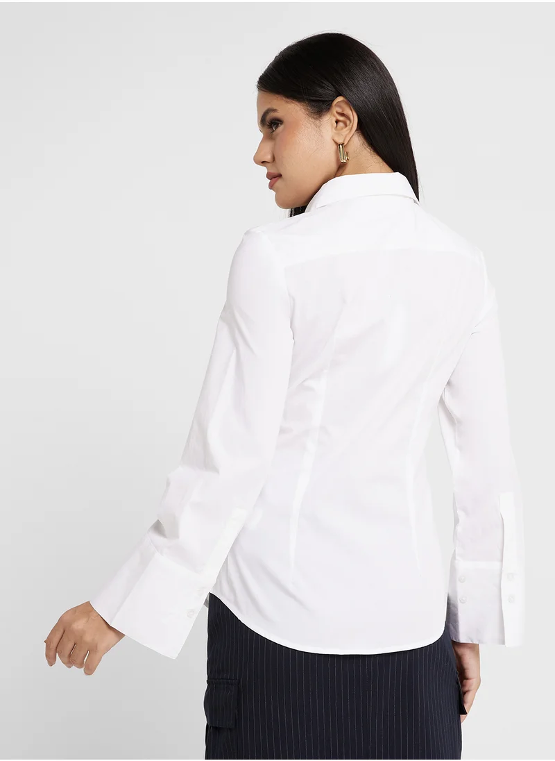 French Connection Asymmetric Button Down Shirt