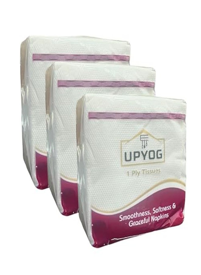 UPYOG 1Ply Tissue Paper Napkins -100 Pulls | Pack of 300 | Premium Disposable Napkins for Parties, Events, and Dining | Soft and Absorbent Tissue Napkins | Bulk Pack | Ideal for Weddings, Birthday - Image 2
