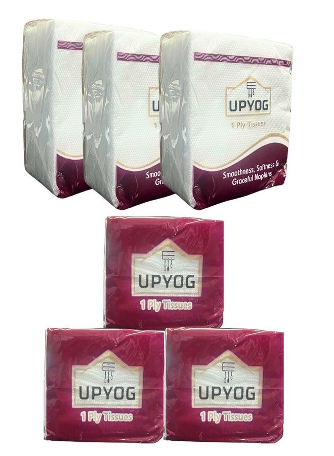 UPYOG 1Ply Tissue Paper Napkins -100 Pulls | Pack of 300 | Premium Disposable Napkins for Parties, Events, and Dining | Soft and Absorbent Tissue Napkins | Bulk Pack | Ideal for Weddings, Birthday - Image 1