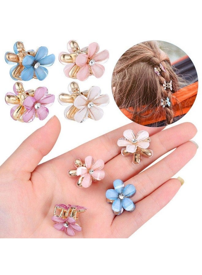 SUN Ring SUNRING Small Colorful Hair claw clips with Flower Design, Beautiful Clutcher Barrettes,Decorative Hair Accessories for Women,Girls and Kids (Pack of 6, Multicolor) - Image 2