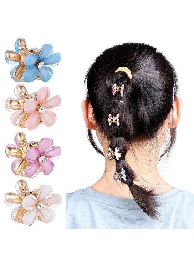 SUN Ring SUNRING Small Colorful Hair claw clips with Flower Design, Beautiful Clutcher Barrettes,Decorative Hair Accessories for Women,Girls and Kids (Pack of 6, Multicolor) - Image 4