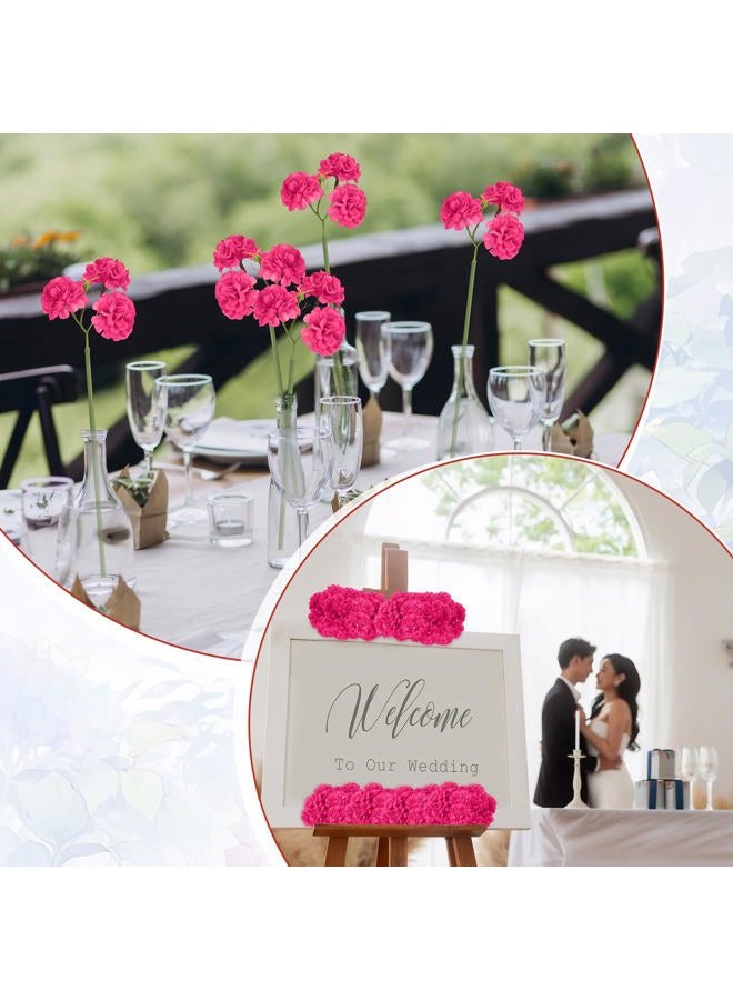Ovveroche 72 Pcs Hot Pink Hydrangea Artificial Flowers, Round Floral Bouquet for Home Decor, Wedding, Party, and Seasonal Decoration, Realistic Fake Flowers for Centerpieces, Aisle, Table Arrangements - Image 5