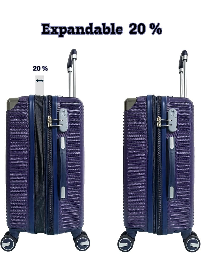 Expandable Travel Carry-On Suitcase 22 Inch with TSA Lock, 360° Spinner Wheels, Lightweight Business Travel Luggage for Easy Mobility - Image 5