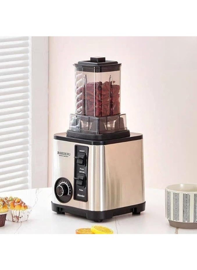SILVER CREST This 2-liter stainless steel turbo blender boasts 9500 watts of power, 8 blades with a built-in grinder, a high-quality acrylic bowl, and 15 speed settings. It crushes ice, makes smoothies, grinds spices, and prepares high-quality juices to meet your daily needs. - Image 2