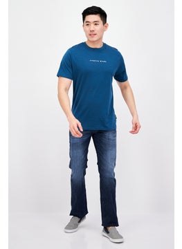 Men Crew Neck Short Sleeve Graphic Print T-Shirt, Teal Blue - pzsku/Z53C57CE1502F9C6234ABZ/45/_/1727187845/e5a92f64-c59e-4b0d-94ea-962a7bc465a4