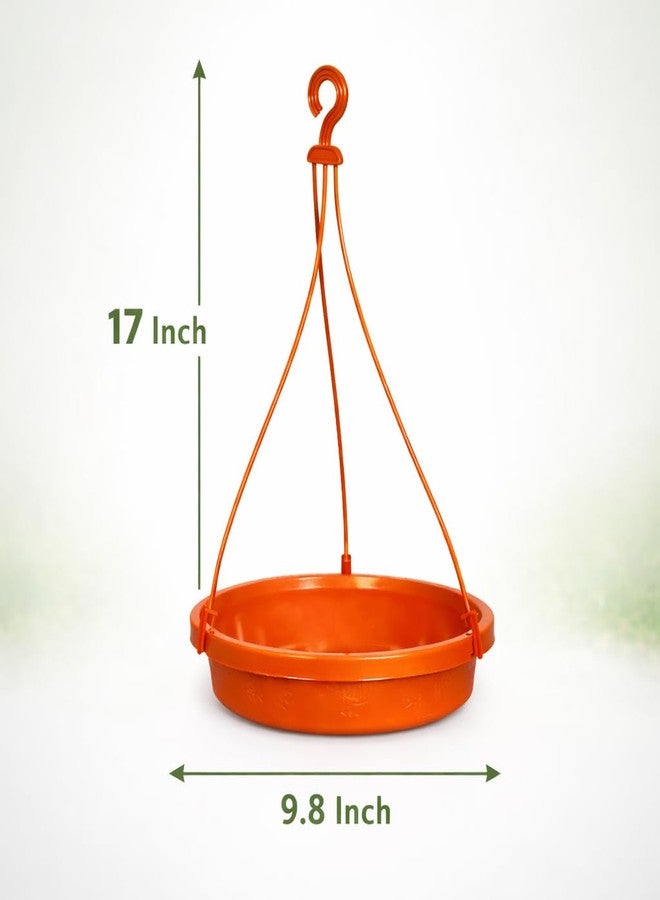 HOYEHOLA Bird Feeder Hanging Bowl Pack of 2 for Balcony & Garden | 2-in-1 Bird Water Feeder & Bird Bath Tray | Large Outdoor Hanging Bird Feeding Dish with Hook | Durable All Weather Plastic - Image 2