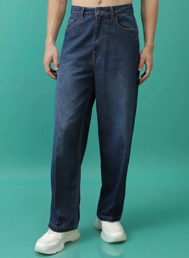 HIGHLANDER Straight Fit Light Fade Jeans by Styli