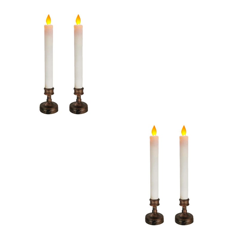 4 pcs Romantic Candlelight Dinner Candle Adornment Taper Candle Decoration - Image 5