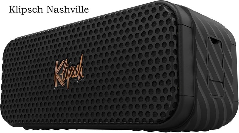Klipsch Nashville Portable Bluetooth Speaker with 2.25-Inch Full-Range 360-Degree Driver, Ip67 Dust and Waterproof, Black - Image 1