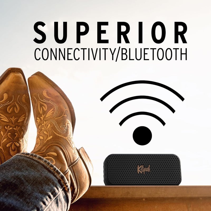 Klipsch Nashville Portable Bluetooth Speaker with 2.25-Inch Full-Range 360-Degree Driver, Ip67 Dust and Waterproof, Black - Image 4