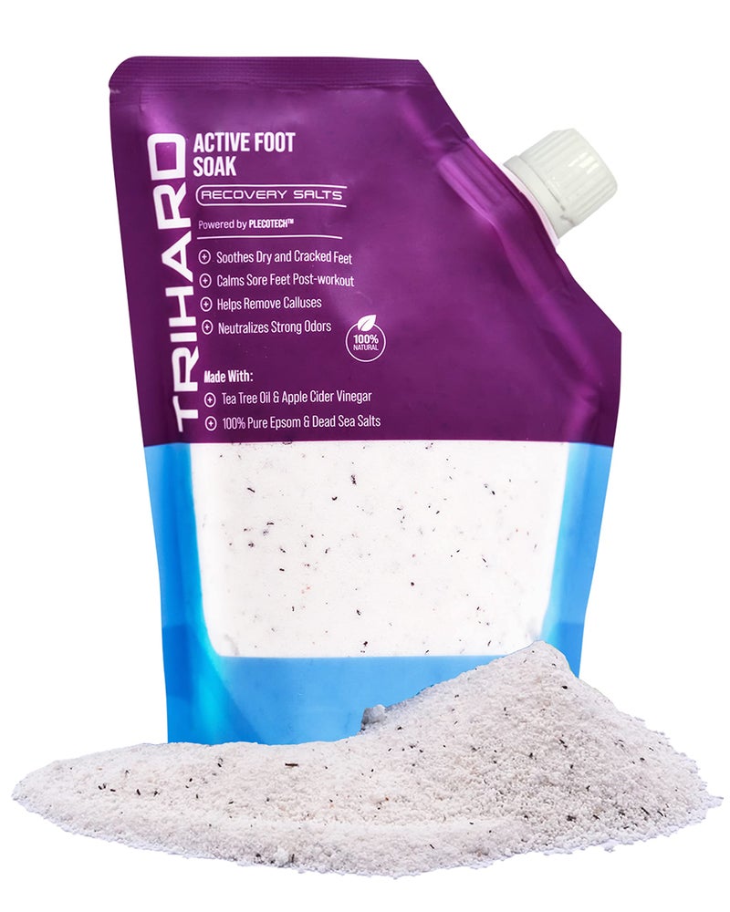 TRIHARD Active Foot Soak Salts â€“ Epsom Salt with Tea Tree & Menthol, Pedicure Soak for Dry, Cracked Feet â€“ Detox Soaking Salts for Relaxing Spa Treatment - Image 1