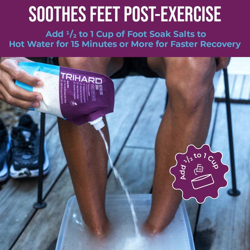 TRIHARD Active Foot Soak Salts â€“ Epsom Salt with Tea Tree & Menthol, Pedicure Soak for Dry, Cracked Feet â€“ Detox Soaking Salts for Relaxing Spa Treatment - Image 3