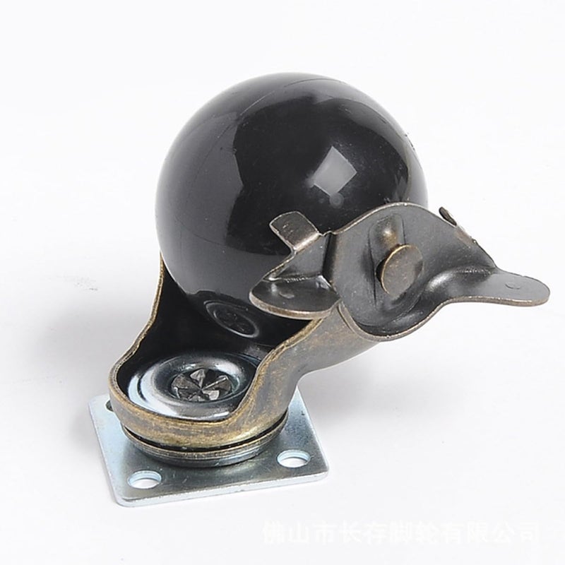 4 قطع من عجلات الكرة الدوارة مقاس 1.5 بوصة مع فرامل للأثاث، عجلات مكتبية ذات دحرجة سلسة - Image 3