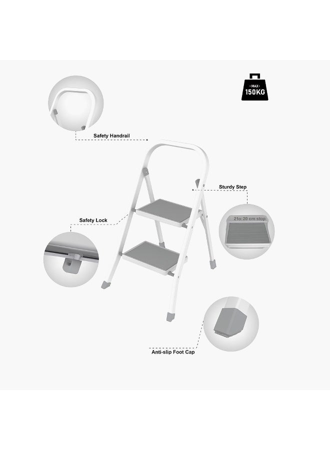 Home Box 2-Step Ladder in White - Image 2